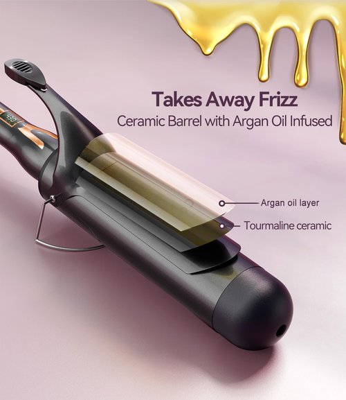 ORYNNE 2 Inch Curling Iron for Long Hair Loose Curls, 14 Heat Settings Large Barrel Curling Iron, Ceramic Curling Iron 2 Inch Barrel with Argan Oil Infused, Big Barrel Curling Iron