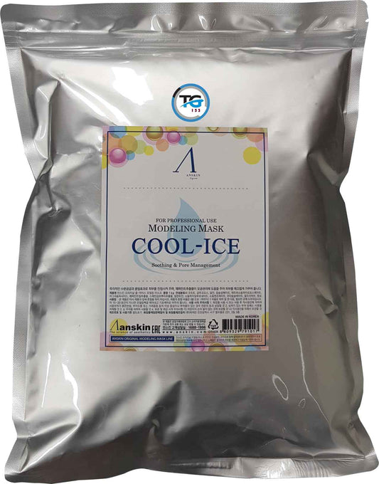 TG153 Anskin Modeling Mask Powder Pack Cool Ice for Soothing, hydrating, anti aging skin care, 2.2lb(1Kg)