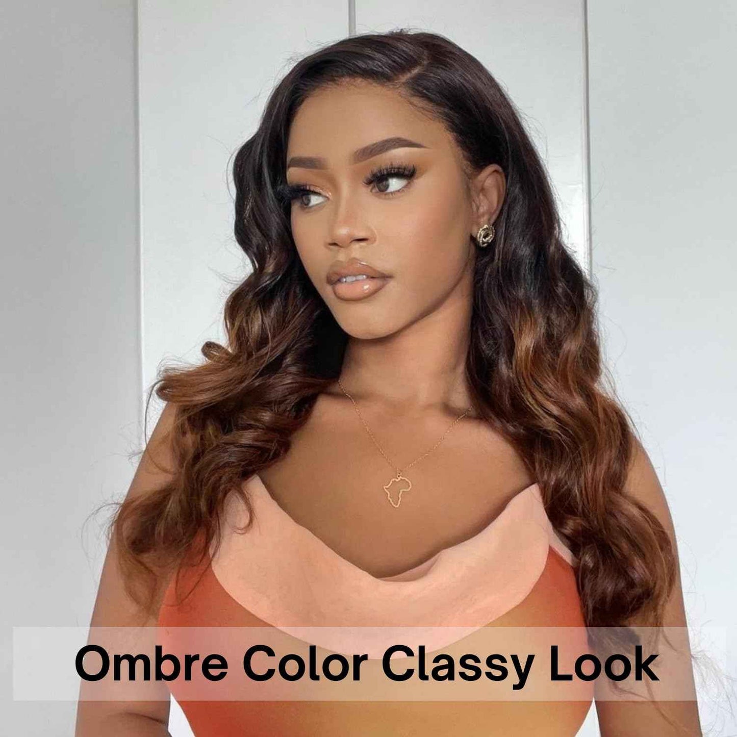 ANMETAN Chestnut Brown Ombre Color T1B/2/30 Human Hair Body Wave Single Bundle, Thick 12A Brown 3 Tone Ombre Bundles With Dark Roots 100% Remy Hair Wavy Sew In Quick Weave Keep Soft after Washes 12 IN