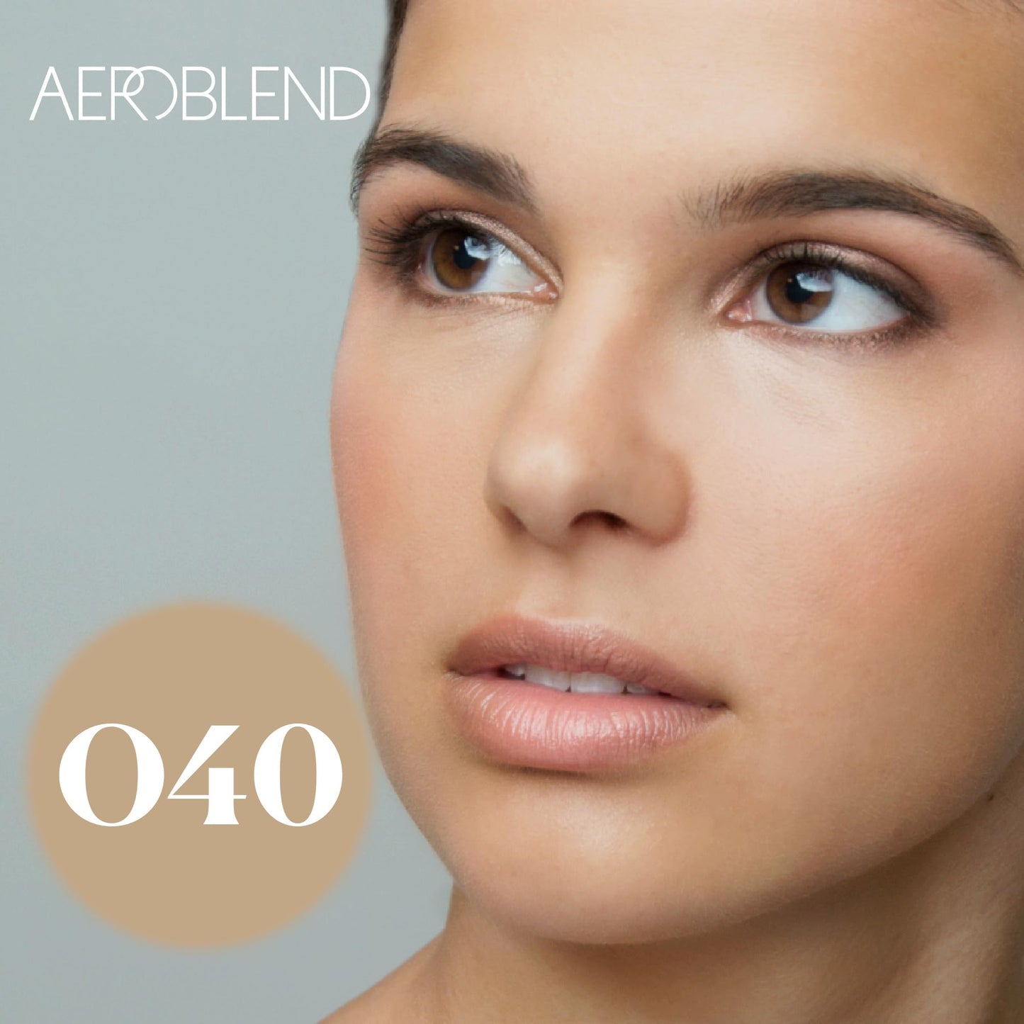 AEROBLEND Airbrush Foundation Makeup (O40) Professional, Water-Based, Buildable, Long-wearing, For all skin types, 1 oz