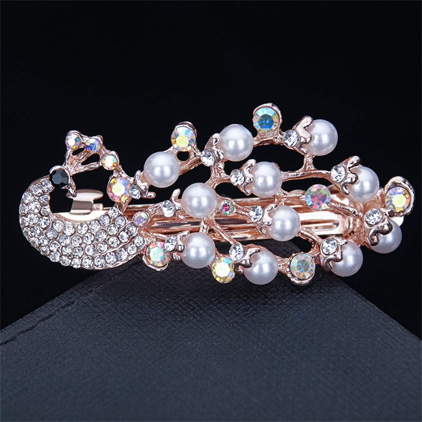 2 Pcs Cute Hair Claw Fairy Girl Rhinestone Hair Clip Big Hair Jaw Clip Nonslip Hair Clamp Hair Accessories Sliver&Gold (039-2PCS)