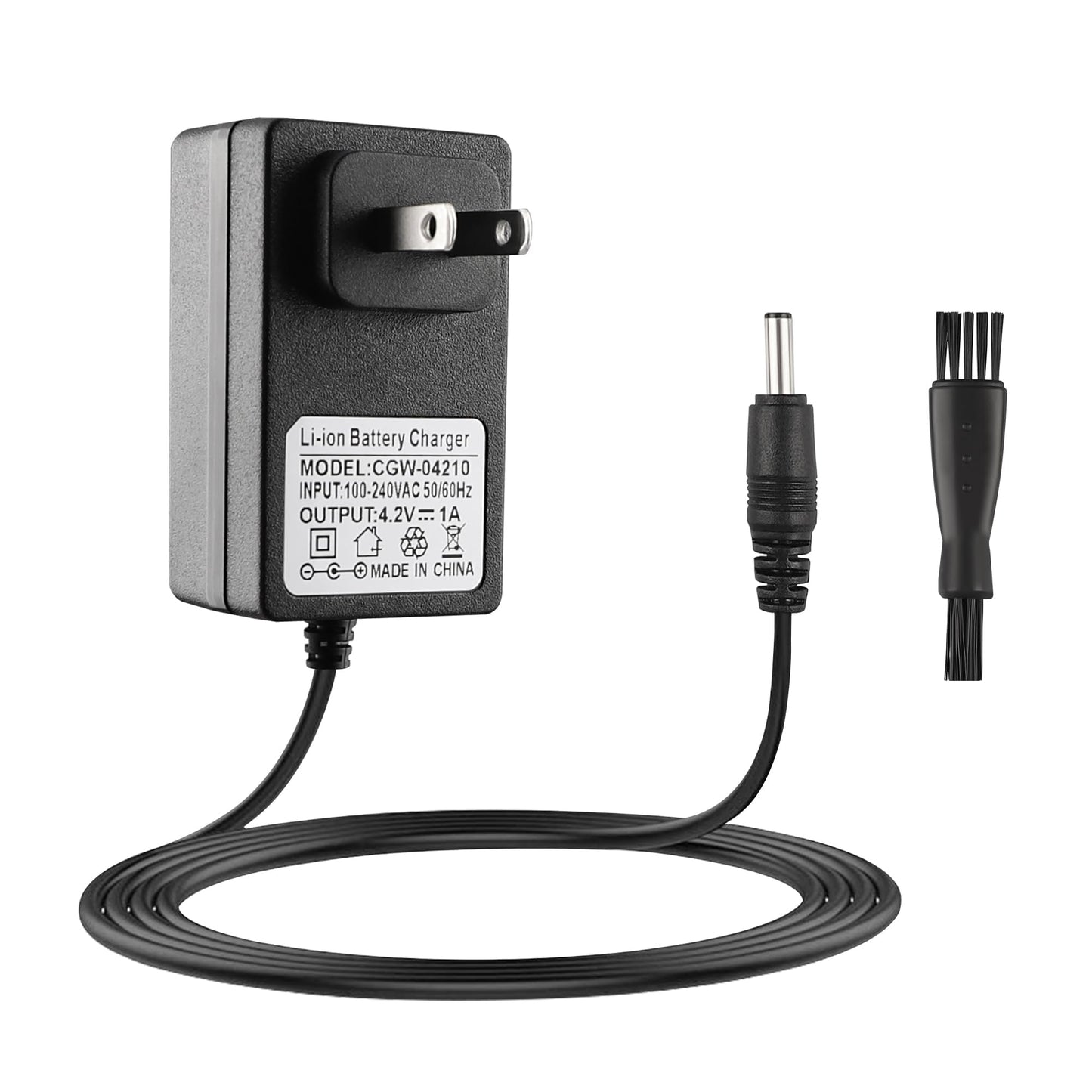 FNKTQL 4.2V Charger for Wahl Trimmer 9818 9818L 9888L 9916D 9918D Groomer Clipper 9854-600 9855 79600-2101 S004mu0400090, Replacement Wahl Shaver Trimmer Power Cord with Cleaning Brush