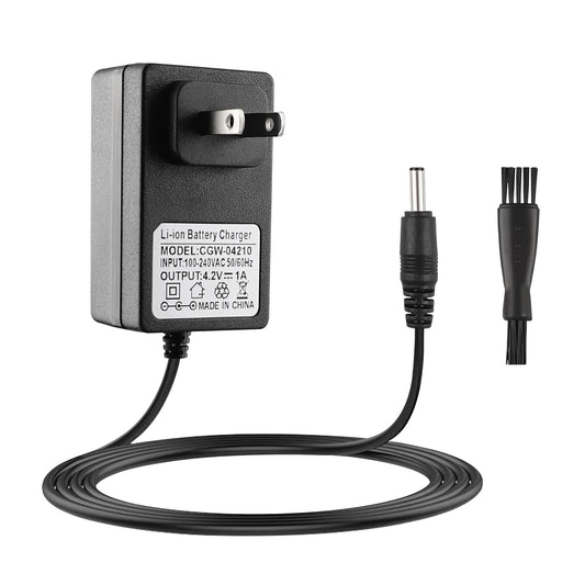 FNKTQL 4.2V Charger for Wahl Trimmer 9818 9818L 9888L 9916D 9918D Groomer Clipper 9854-600 9855 79600-2101 S004mu0400090, Replacement Wahl Shaver Trimmer Power Cord with Cleaning Brush