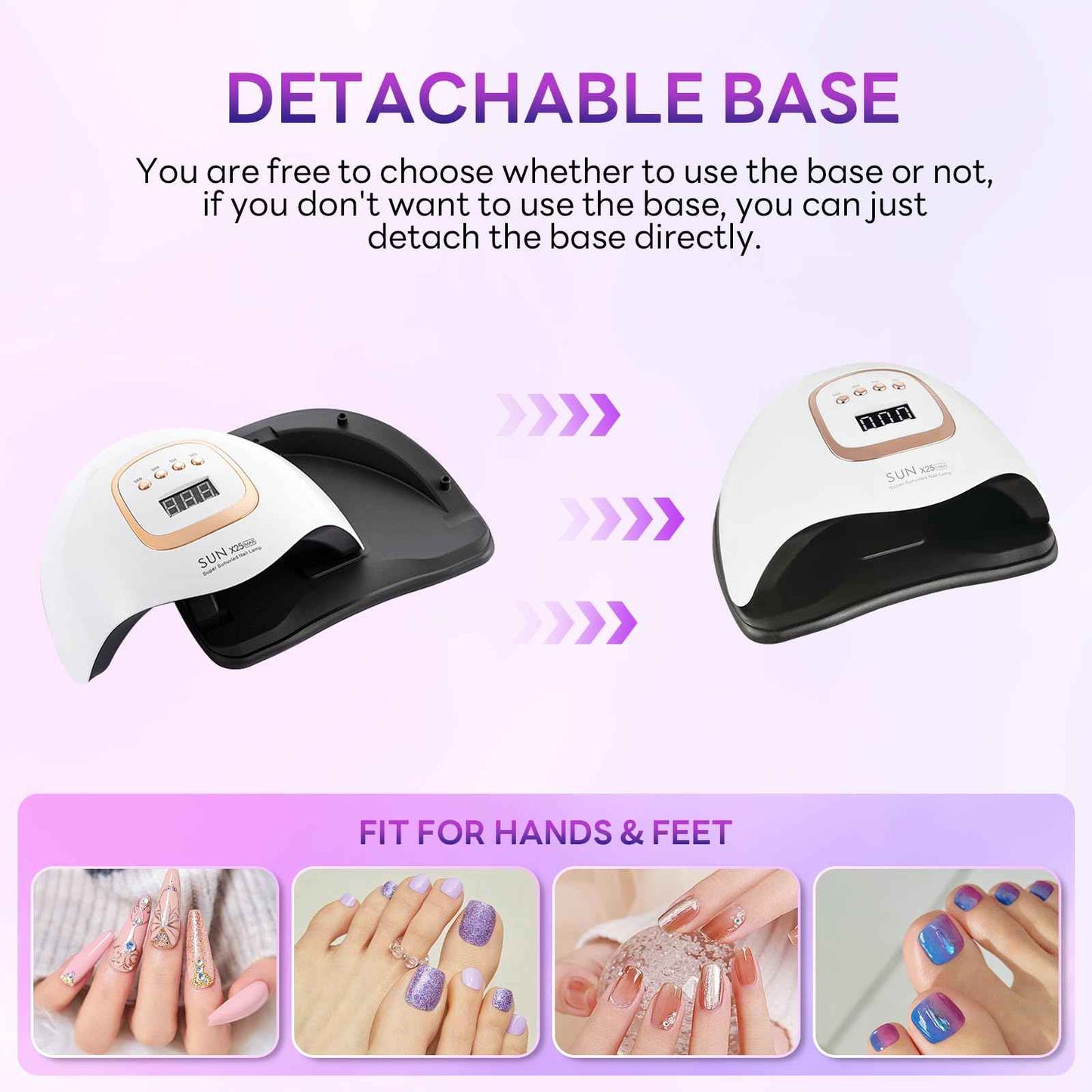 380W UV LED Nail Lamp, Professional Nail Dryer Gel Polish Light with 81 Beads, UV Nail Light With 4 Timer Settings, Nail Polish Curing Gel LED Dryer With Automatic Sensor