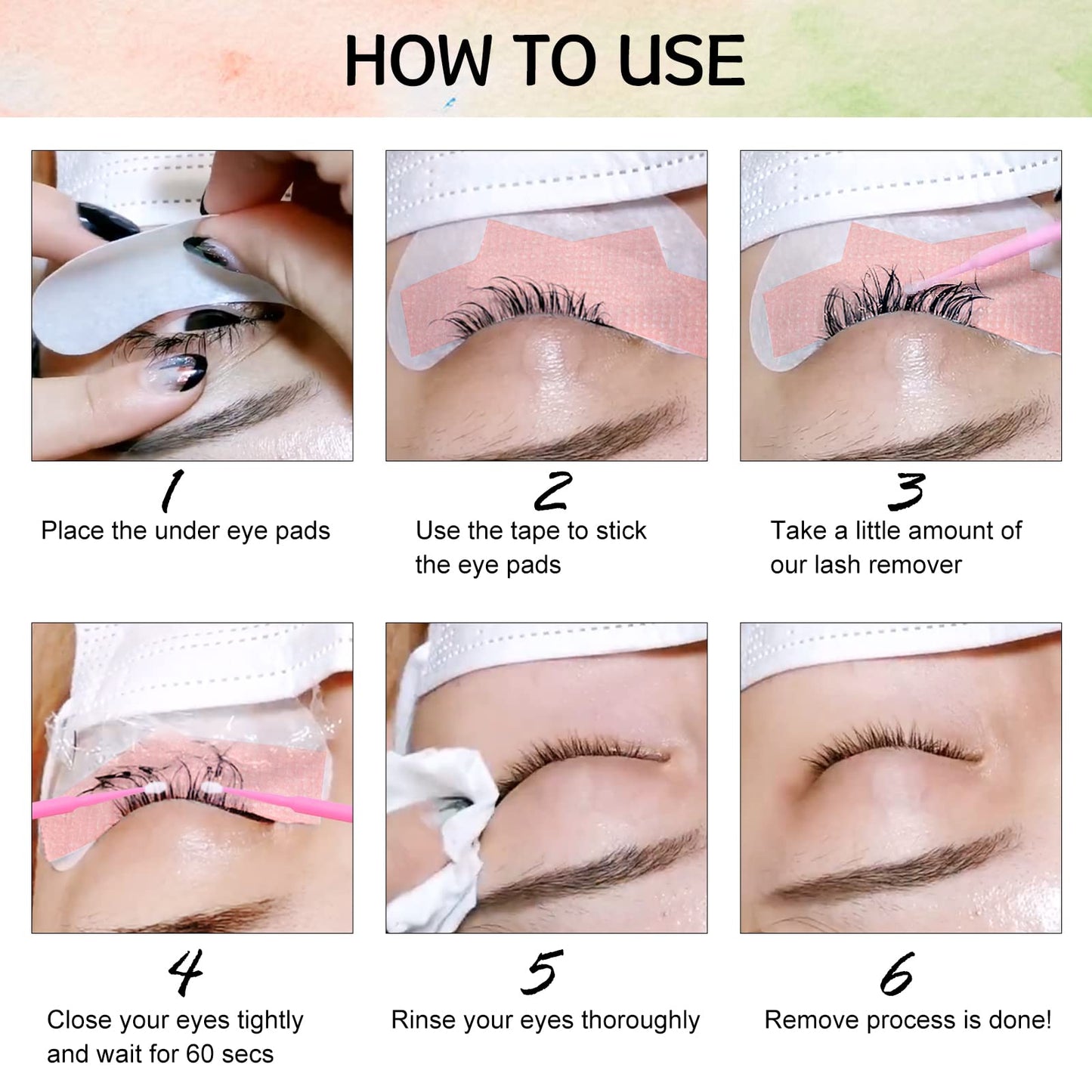 Eyelash Extension Remover Kit 10ML Fragrance Lash Remover for Lash Extensions Aloe Scent Eyelash Remover with Eye Patch Microswab Brushes No Irritation Quick Dissolves Eyelash Adhesive Removal Aloe