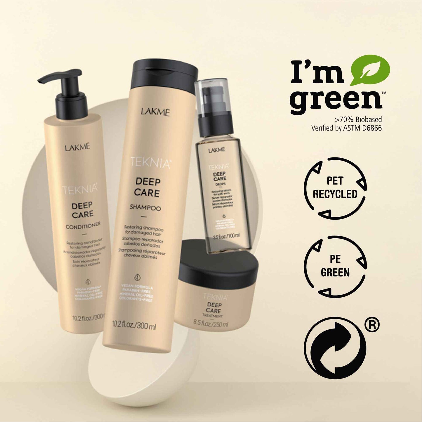 LAKMÉ Teknia Deep Care Shampoo, Repairing Shampoo for Damaged Hair, 10.2 Fl Oz