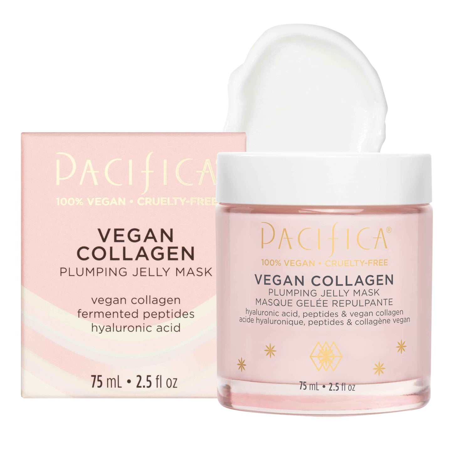 Pacifica Vegan Collagen Plumping Jelly Mask – Overnight Hydrating Face Mask with Vegan Collagen, Squalane & Hyaluronic Acid, Deep Moisture for Plump, Dewy Skin, Glass Skin Glow, Clean Beauty Skincare