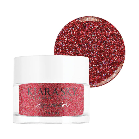 Kiara Sky Long Lasting Nail Dip Powder Red Tones 1 oz, Rage The Night Away