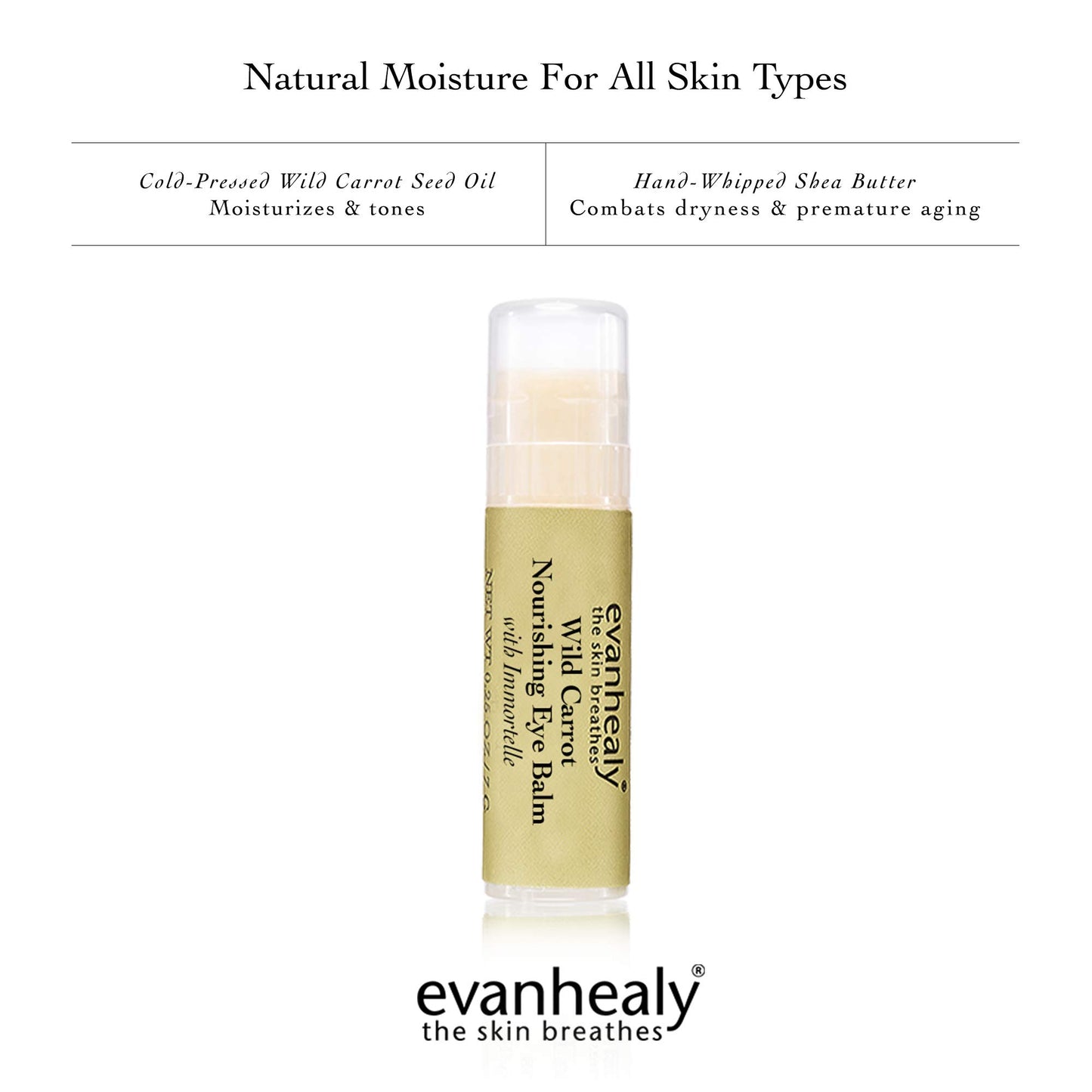 evanhealy Wild Carrot Nourishing Eye Balm | Traveling Moisturizer Stick | Hydrate & Brighten Eyes, Face, & Body