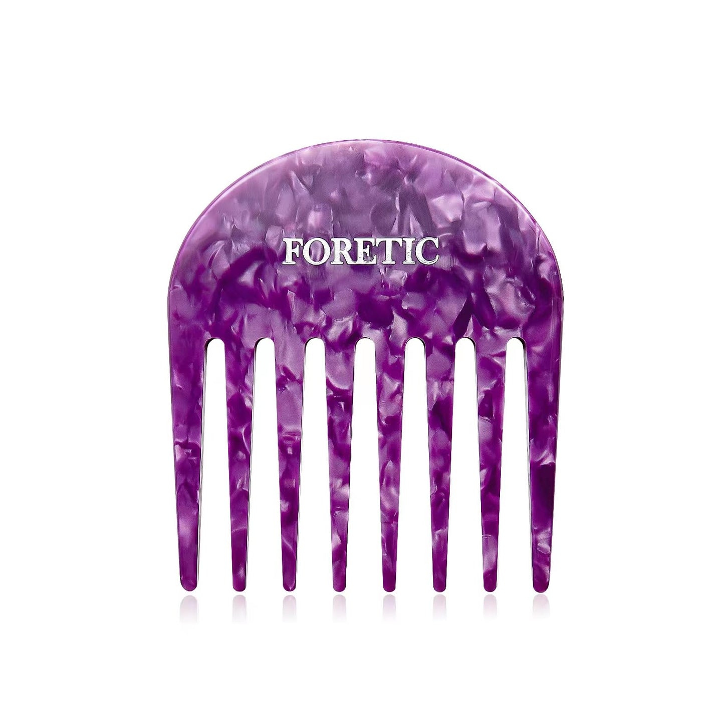 Foretic Handmade Bright Violet Wide Tooth Comb for curly hair.Small Wide Tooth Comb for Long and short Hair Detangler Comb For Wet and Dry. Professional hair cutting combs-3.14Inch