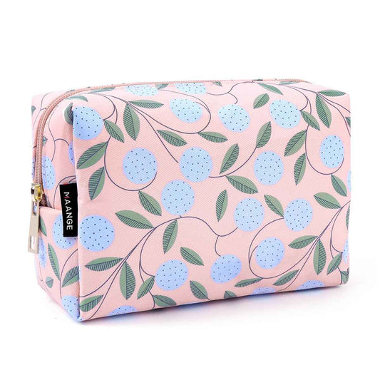 MAANGE Small Makeup Bag For Purse, Travel Cosmetic Bag Cute Makeup Pouch Portable Versatile Zipper Pouch For Women Oxford Fabric Preppy Makeup Bag
