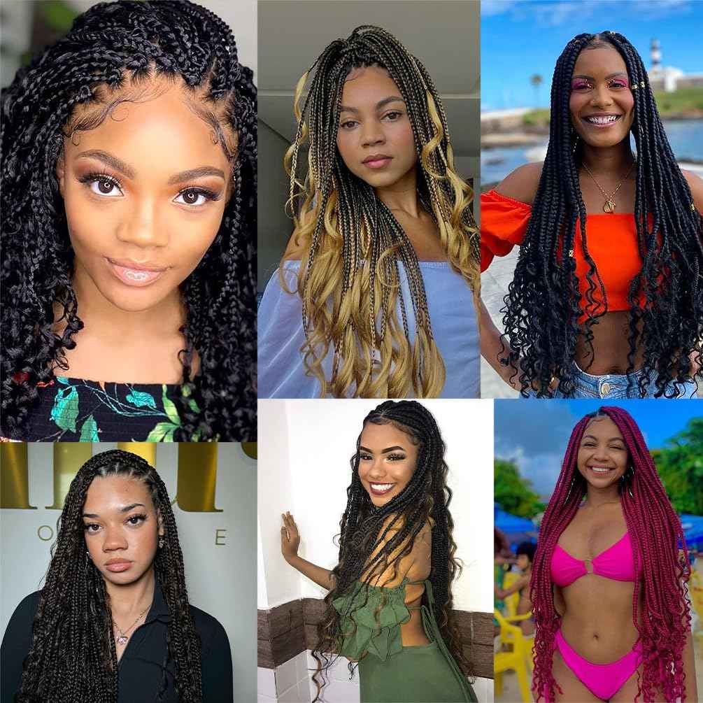 Human Braiding Hair, 2 Bundle 100g 16 Inch Boho Braids Human Hair 10A Deep Wave Bulk Brazilian Virgin No Weft Wavy Hair Extensions for Boho Bohemian Micro Braid Bulk for Braiding Natural Black