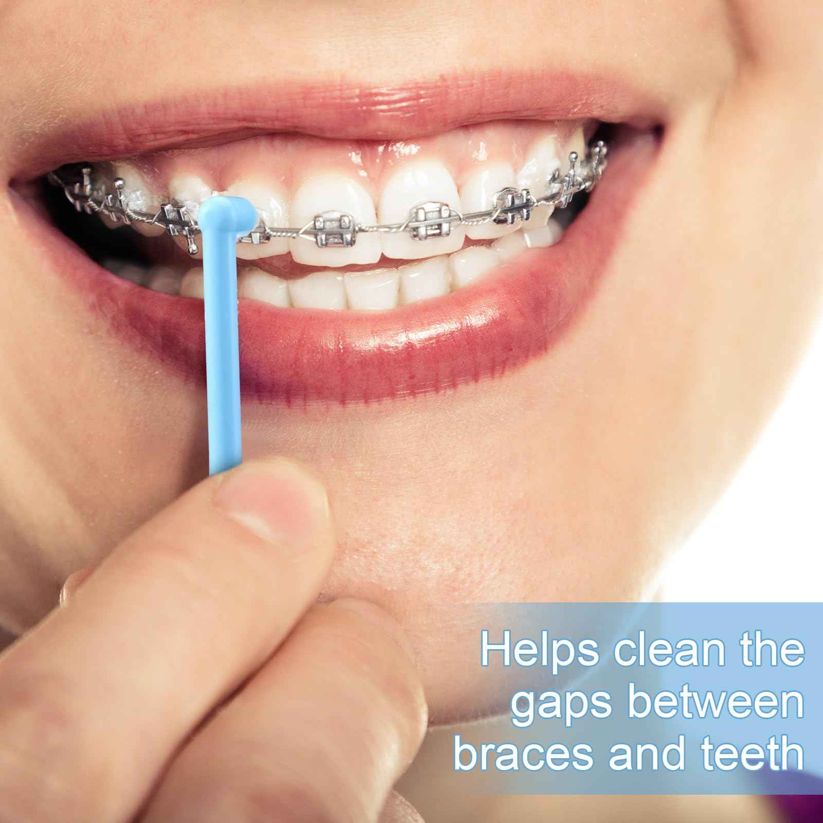 Qinyoung 48 Pcs End Tuft Toothbrush Individually Wrapped Small Head Toothbrush Reusable Orthodontic Brushes for Back Teeth Wisdom Teeth Implants Detail Cleaning, Green Blue Pink and Orange