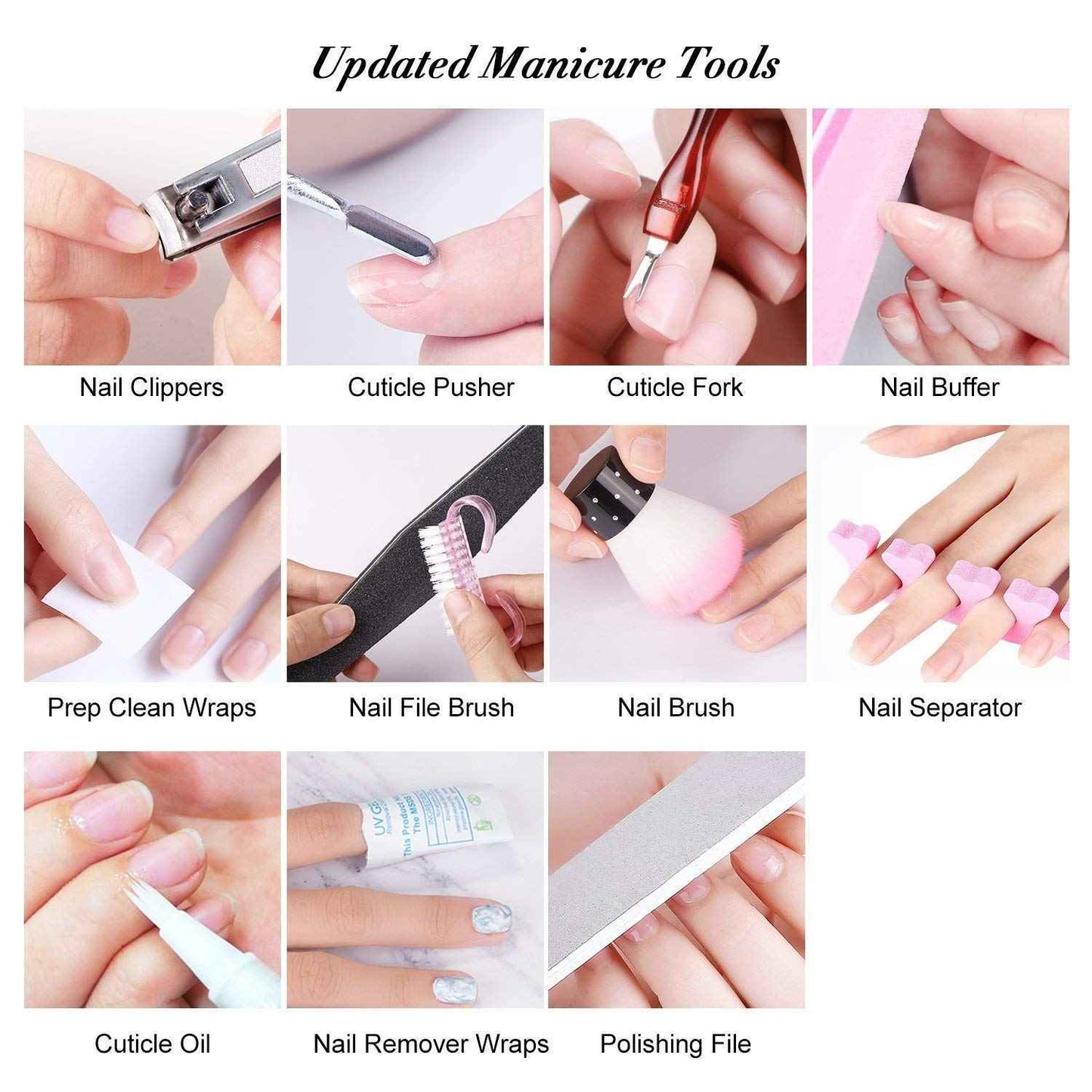 Vishine 24 PCS Soak Off UV Gel Nail Polish Plain Range - 22 Color Gel Polish & No Wipe Base and Top Coat Starter Set 02