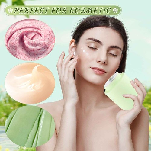 16.9oz/500g Plastic Containers Empty Cosmetic Jars Large Makeup Sample Storage Pot with Lid & Inner Liner for Lotion Cream Ointments DIY Makeup Travel - 1 Pcs-Green