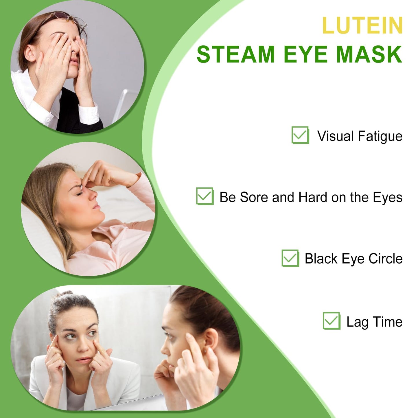 5PCS Steam Eye Mask, Relieve Eye Fatigue, Can be Used for Eye Relaxation, Jet Lag or Insomnia, Disposable Heated Steam Eye Mask, Rich in Nutrients Heated to Promote Absorption (Fragrance-Free)