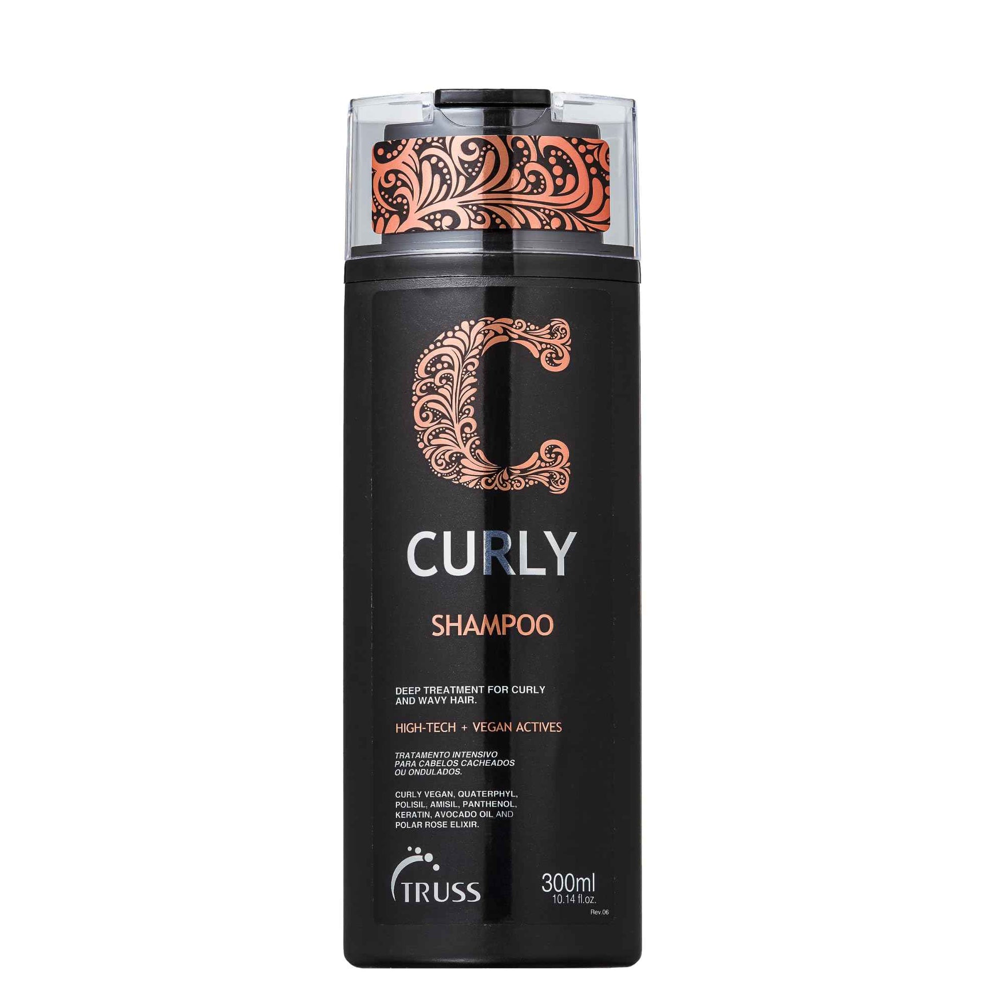 Truss Curly Shampoo - Gentle Cleansing for Defined, Detangled, Frizz-Controlled Wavy and Curly Hair with Softness, Moisture Balance and Conditioning