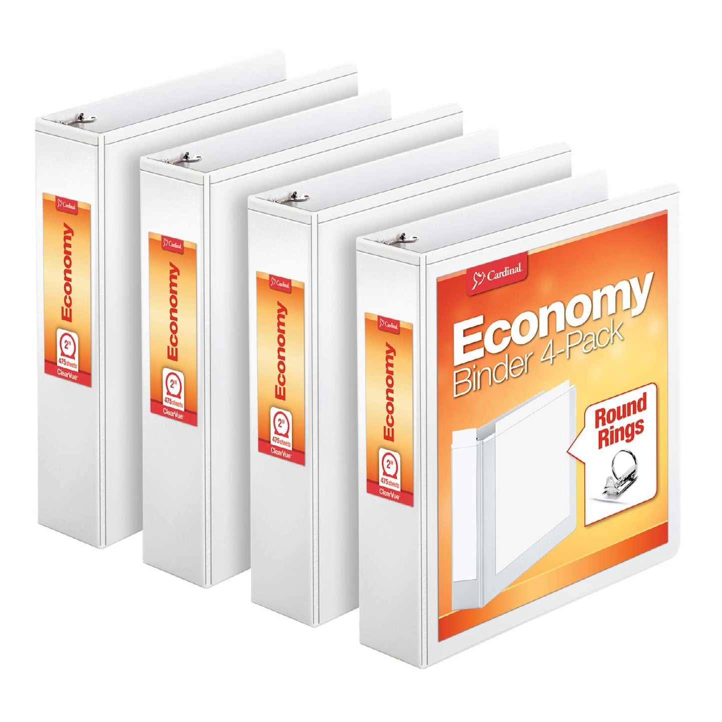 Cardinal Economy Binders Bundle - 1.5" and 2" Round Ring Binders (12-pack and 4-pack)