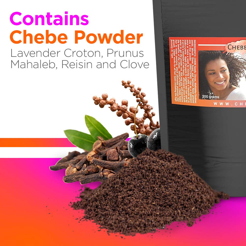 Uhuru Naturals Chebe Powder (20g) - Dye-Free African Hair Mask with Lavender for Enhanced Growth, Strength, and Moisture for Men & Women