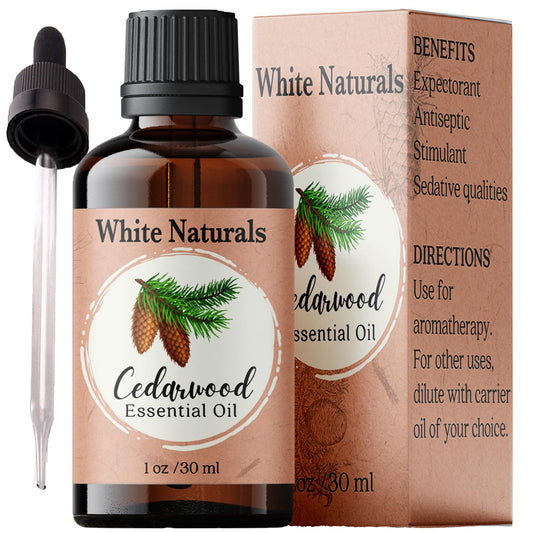 Cedarwood Essential Oil - Organic Pure Natural Undiluted Cedar Wood for Aromatherapy Home Diffuser, Premium Therapeutic Grade, Perfect for Massage Hair Body Skin Candle Soap Making with Glass Dropper