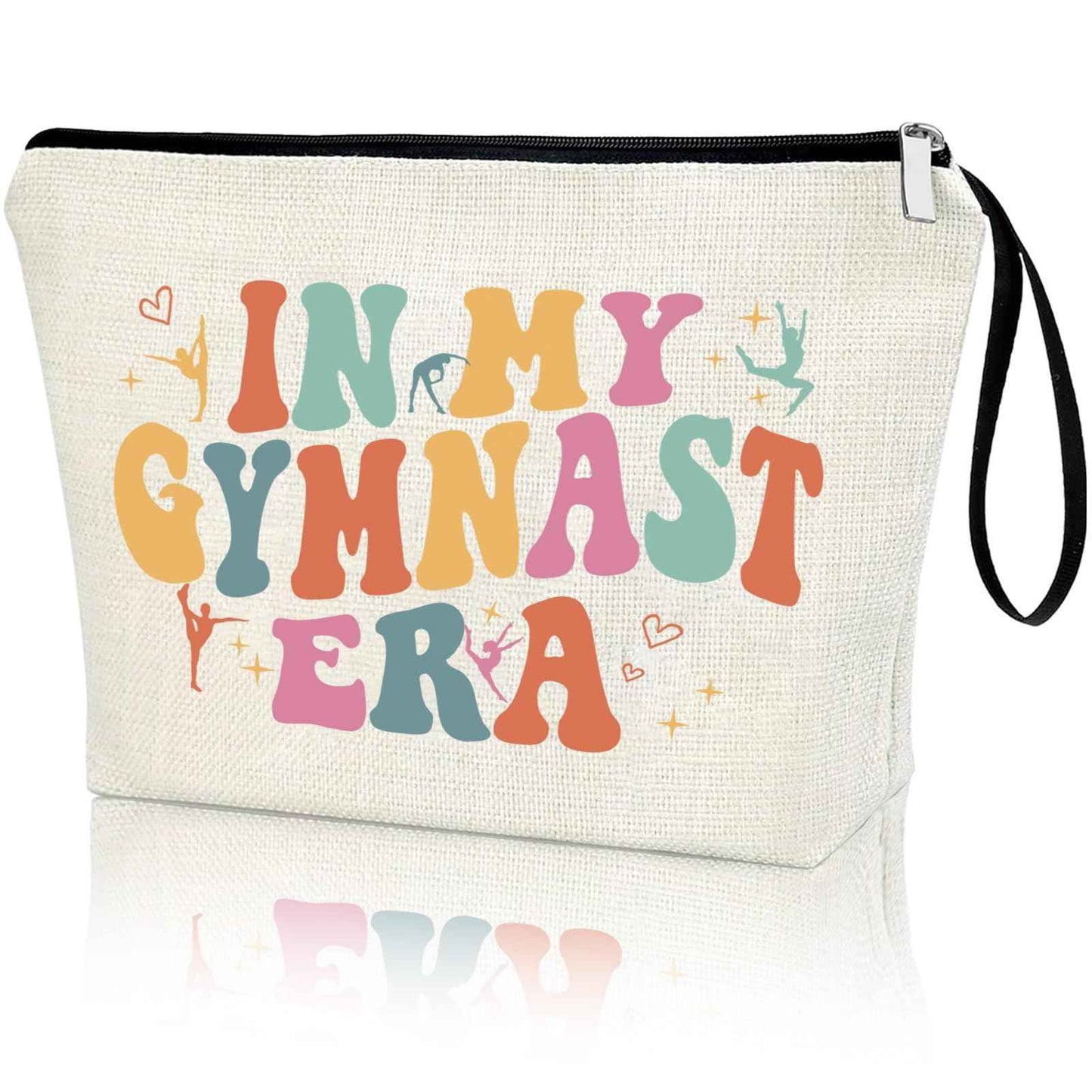 Creakraft Gymnast Makeup Bag IN MY GYMNAST ERA Singer Fans Travel Cosmetic Bag Gymnastics Accessories Vacation Travel Organizer Zipper Pouch Gymnastics Gifts for Girls Women