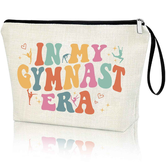Creakraft Gymnast Makeup Bag IN MY GYMNAST ERA Singer Fans Travel Cosmetic Bag Gymnastics Accessories Vacation Travel Organizer Zipper Pouch Gymnastics Gifts for Girls Women