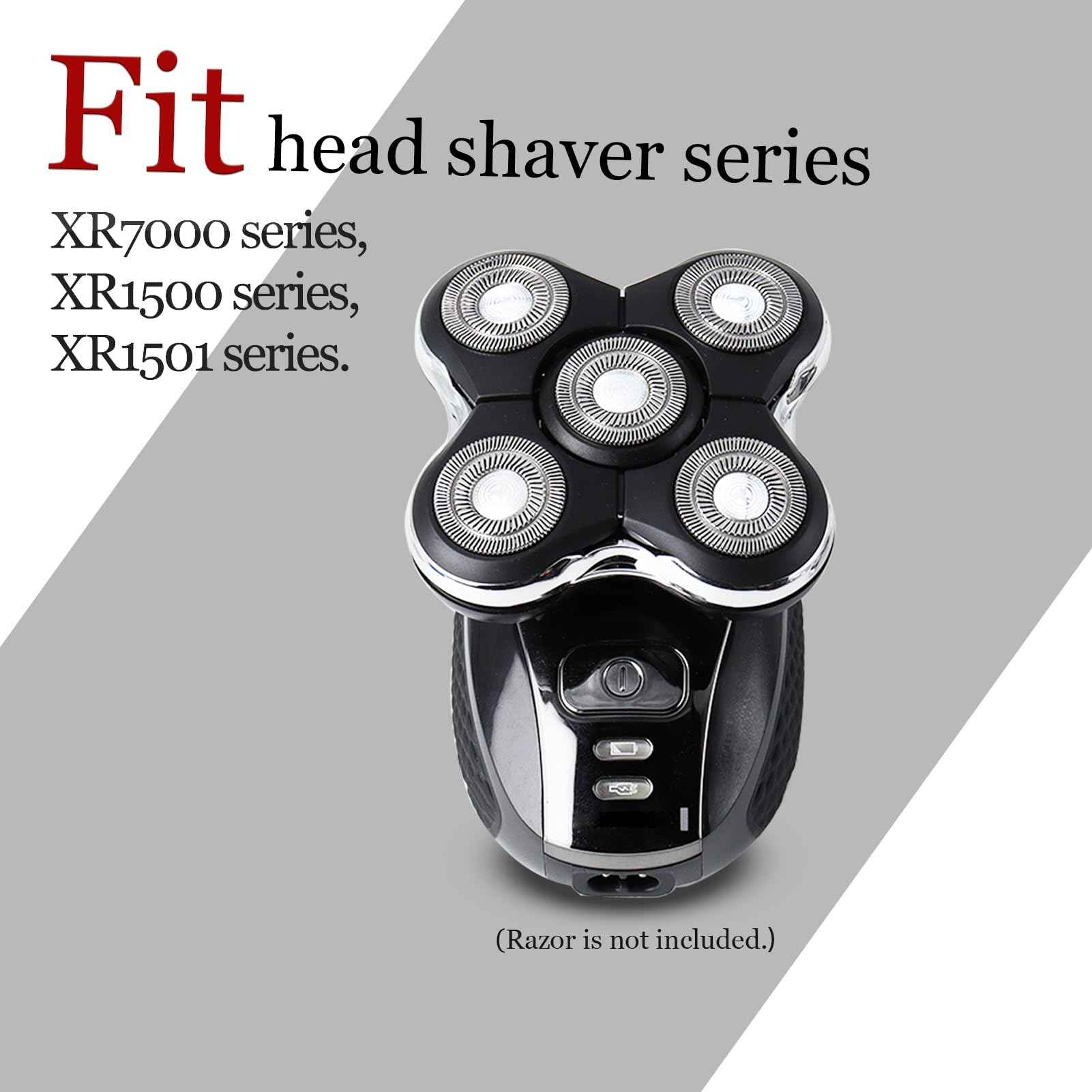 GORLENT 2 Pack Blade Pro Replacement Head Compatible with Remington Balder Pro XR7000, 5 Dual Track Shaver Heads for a Smooth and Close Shave with No-Irritation.