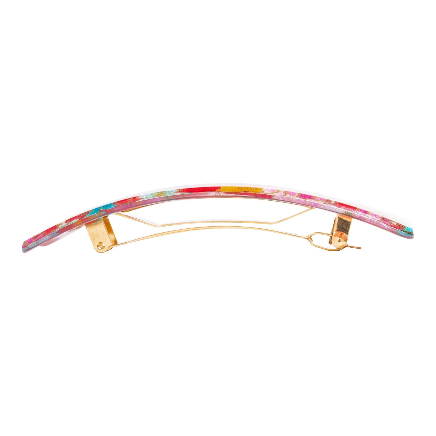 France Luxe Large Rectangle Barrette - Kyoto Red