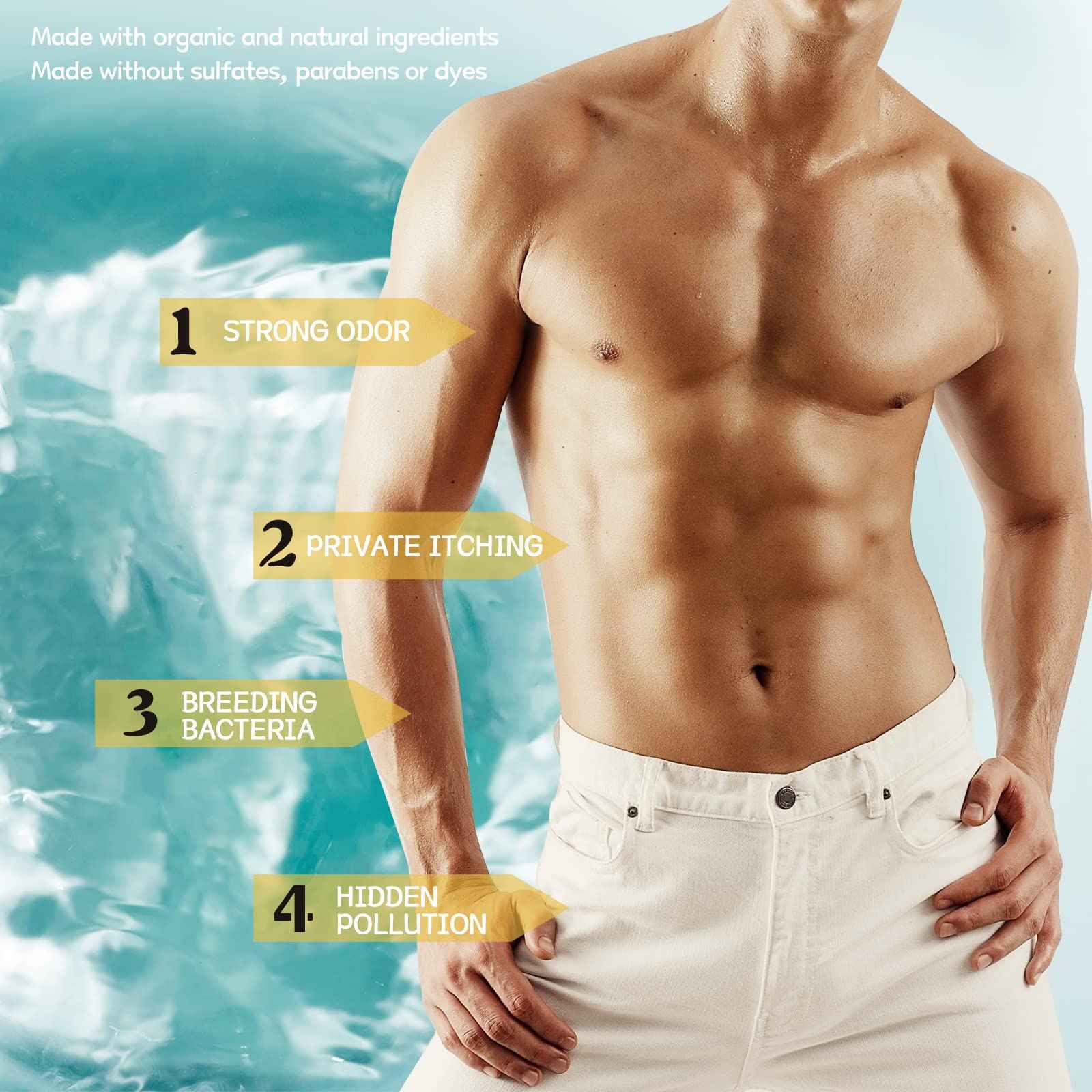 Ball Deodorant for Men, Mens Ball Wash Kit, Natural & Organic Ball Wash Lotion+Ball Deodorant Spray+Anti-Chafing Nut Balm Cream to Stay Fresh, Dry & Moisturized All Day