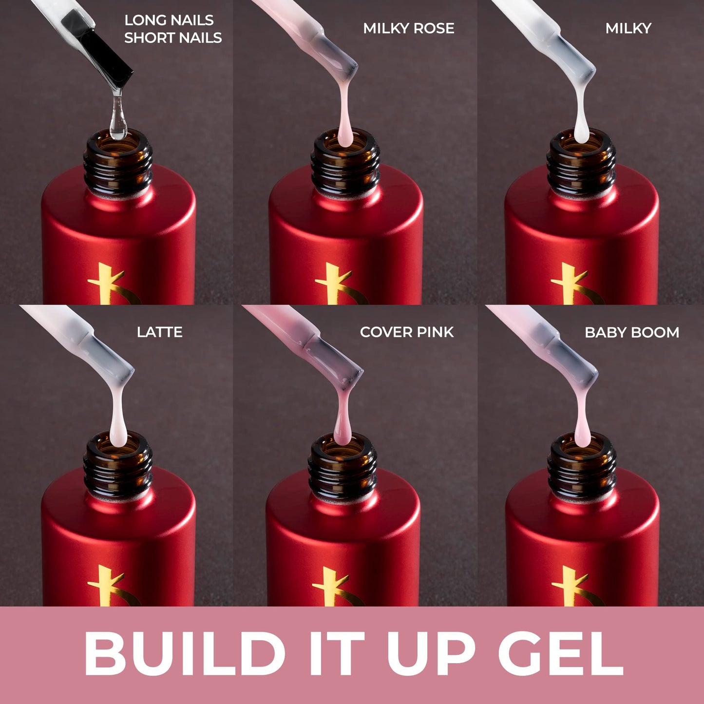 kodi professional Build It Up Gel Builder Gel for Nails – Nail Builder Gel for UV and LED Lamp – Nail Extensions Base Bond– 15ml (COVER PINK)