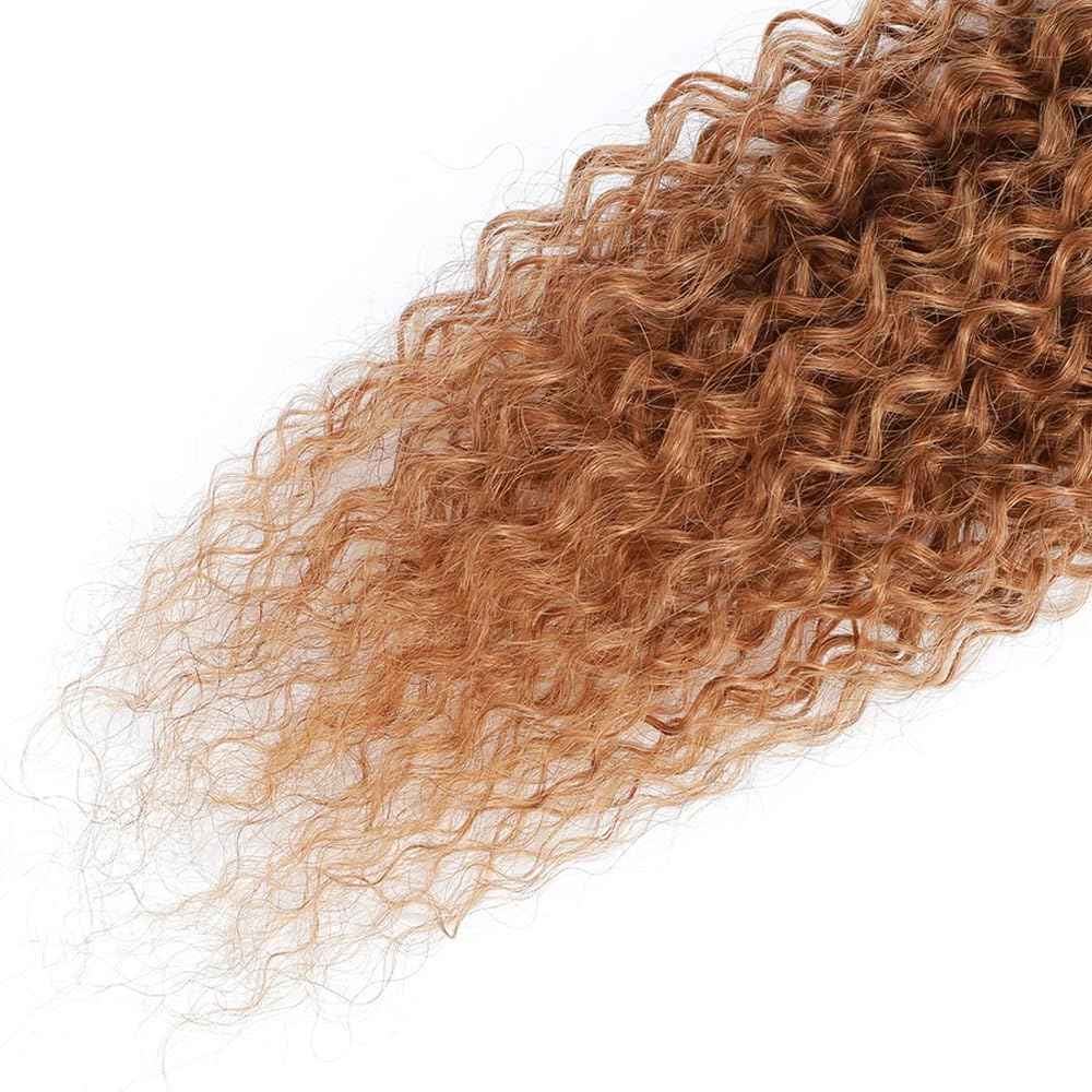 24 26 28 inch Natural Black Kinky Curly Bundles #4 Brown Human Hair Bundles Ombre 1b/4/30 Color Brazilian Remy Dark Brown Bundle