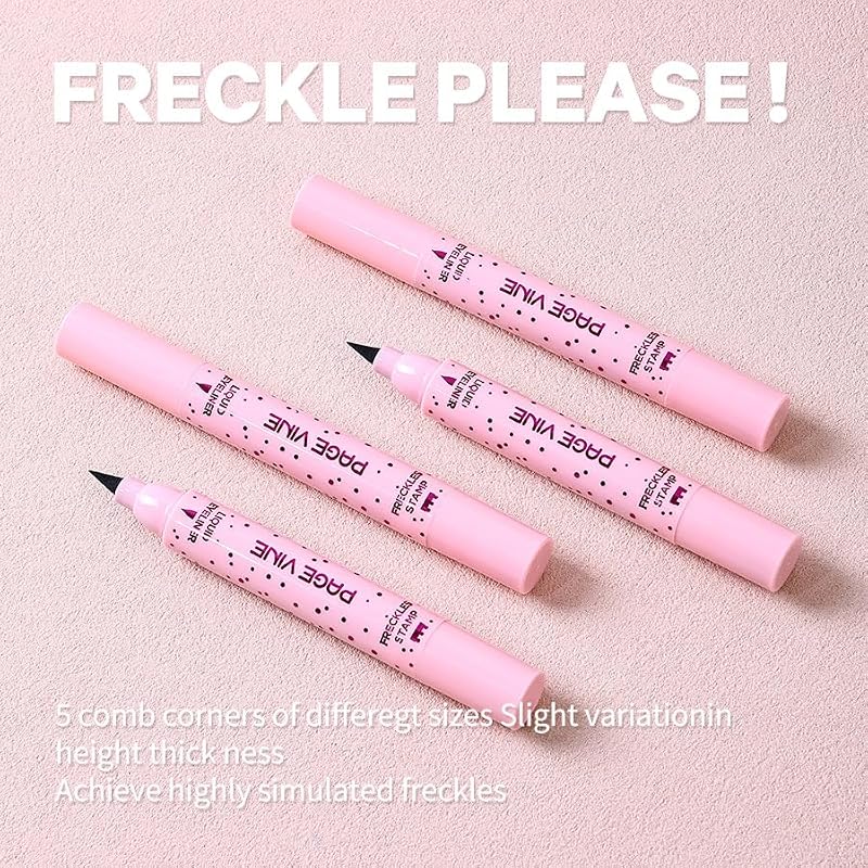 Dual-Ended Liquid Eyeliner & Freckle Stamp Pen - 2 in 1