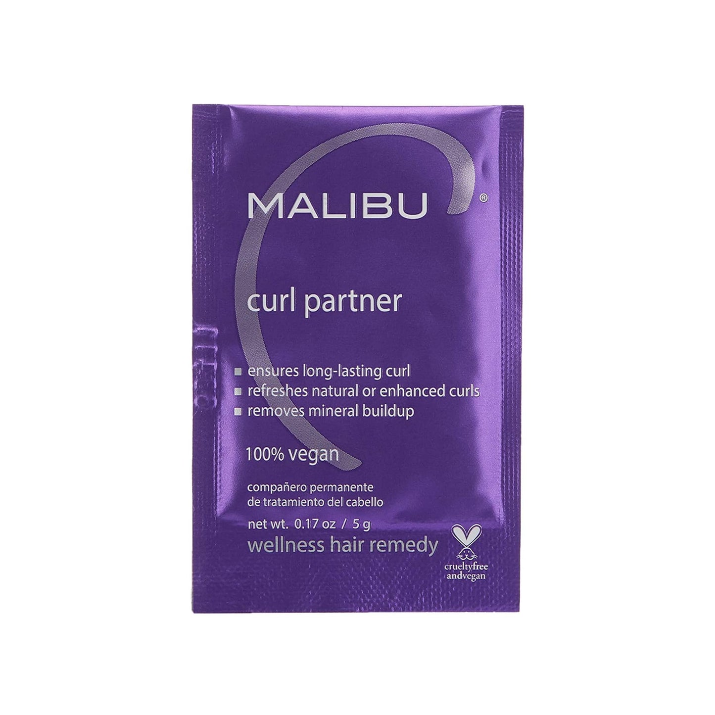 Malibu C Curl Partner Wellness Remedy (1 Packet) - Removes Mineral Build up for Healthier + Bouncier Curly Hair - Contains Gentle Antioxidants for Curly Hair Care