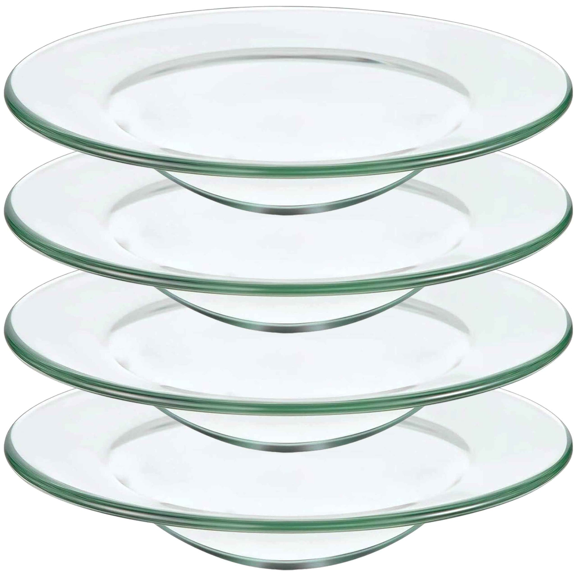 VGEUNA 4 Pieces Replacement Glass for Wax Warmer Wax Melt Dish Fits Most Wax Warmers Durable Glass Dish for Wax Melter