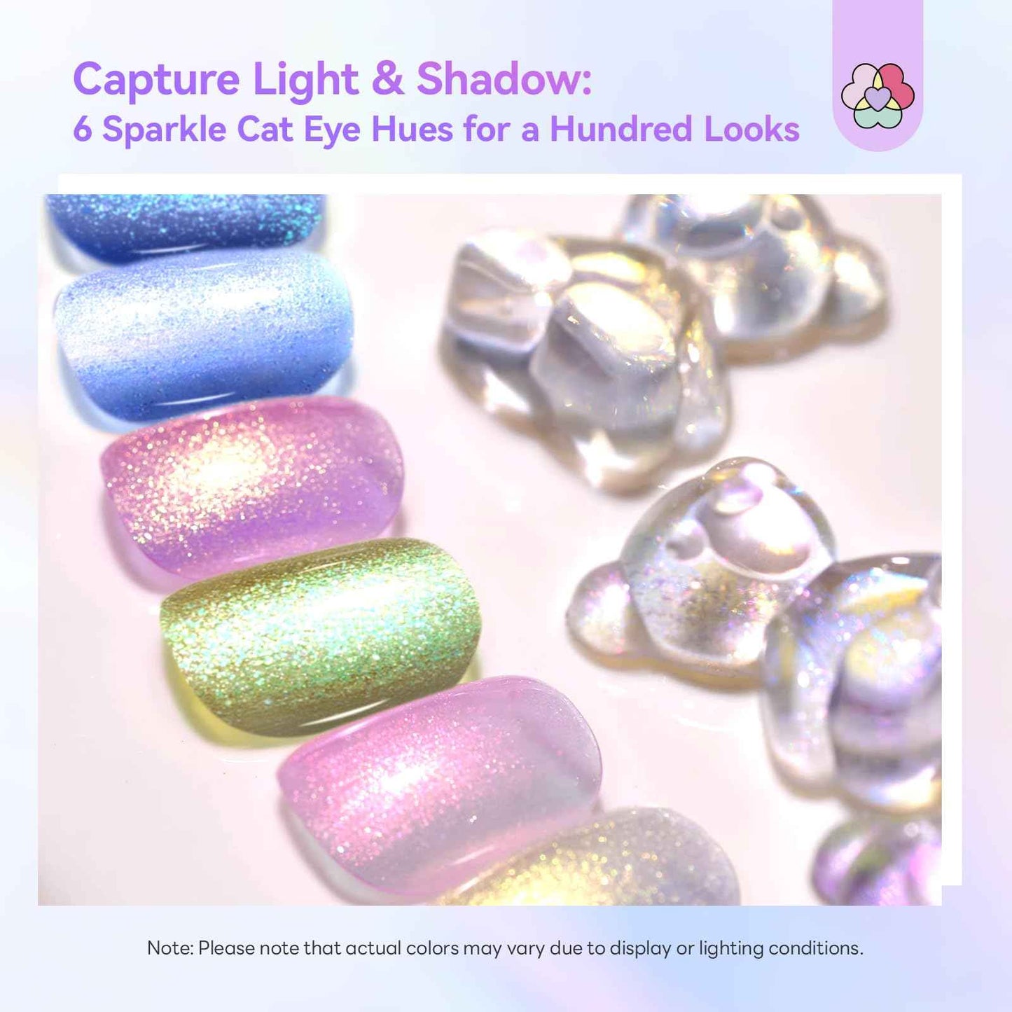 SAVILAND Color Artistry Quick-Dry Aurora Nail Polish Kit: 6+1 Colors Nail Polish Set with 3-in-1 Base Top Coat Cuticle Oil Pearl Glitter Pink Blue Green 12-Free Fingernail Polish for Women Girls Gift