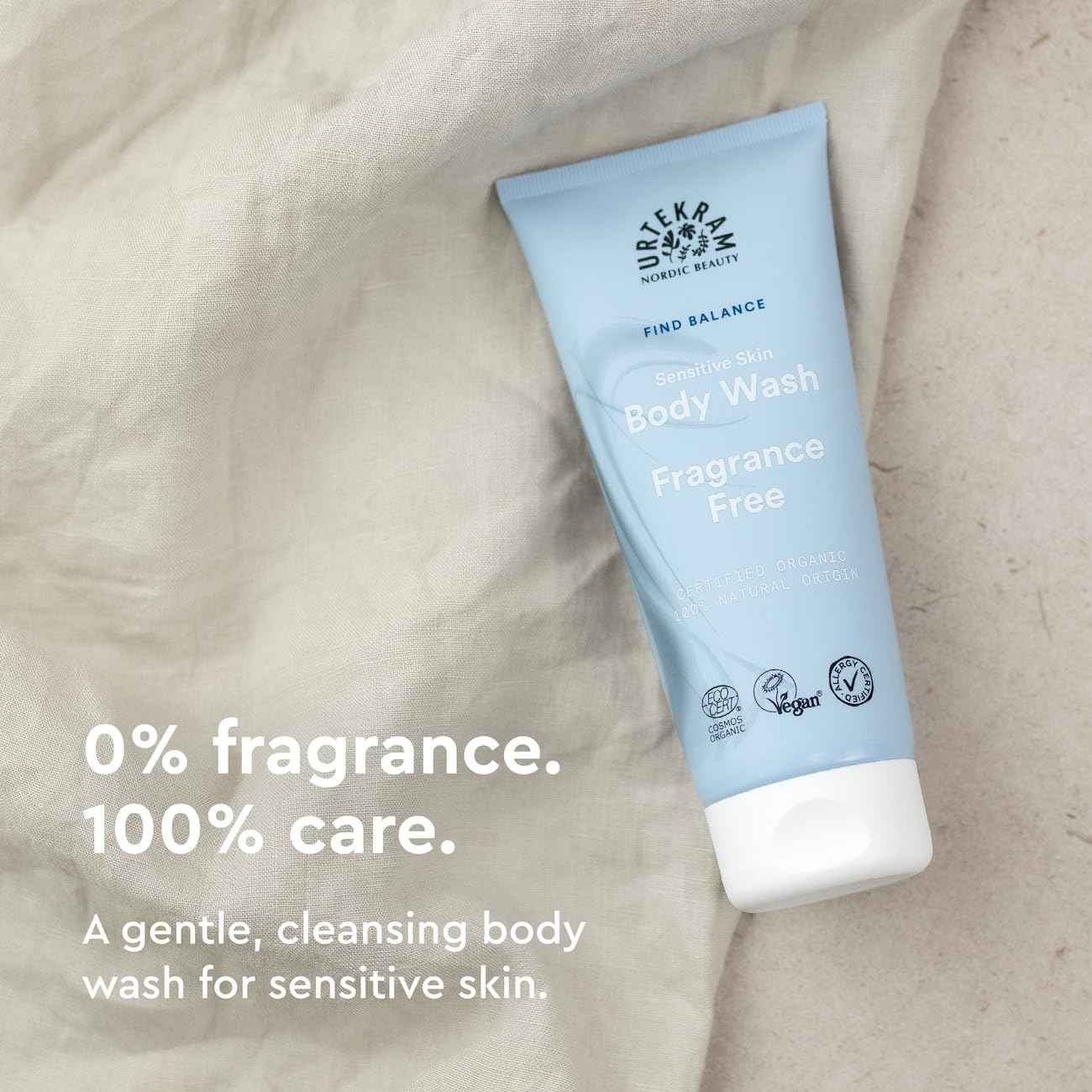 Urtekram No Perfume Shower Gel - Moisturizing Skin Cleaning Agent for All Ages & Skin Types