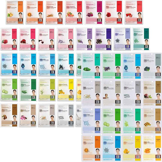 DERMAL 39 + 16 A Combo Pack Collagen Essence Full Face Facial Mask Sheet