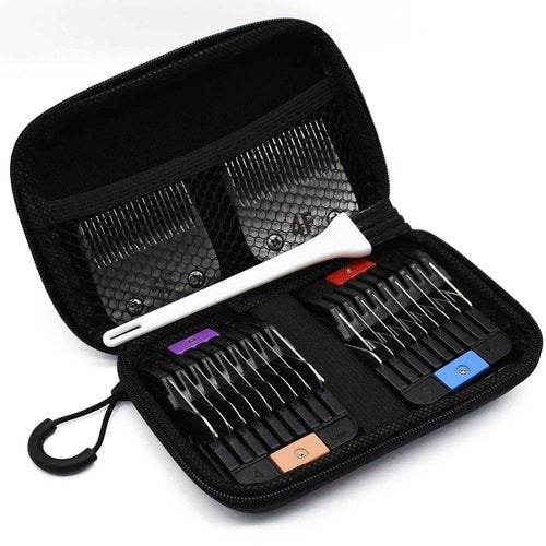 4 Pieces Professional A5 Style Animal Clipper Stainless Steel Color-Coded Attachment Guard Guide Combs Set, 1/8", 1/4", 3/8", 1/2" Compatible with Wahl KM Series Oster A5 Andis AG BG Pet Groomers