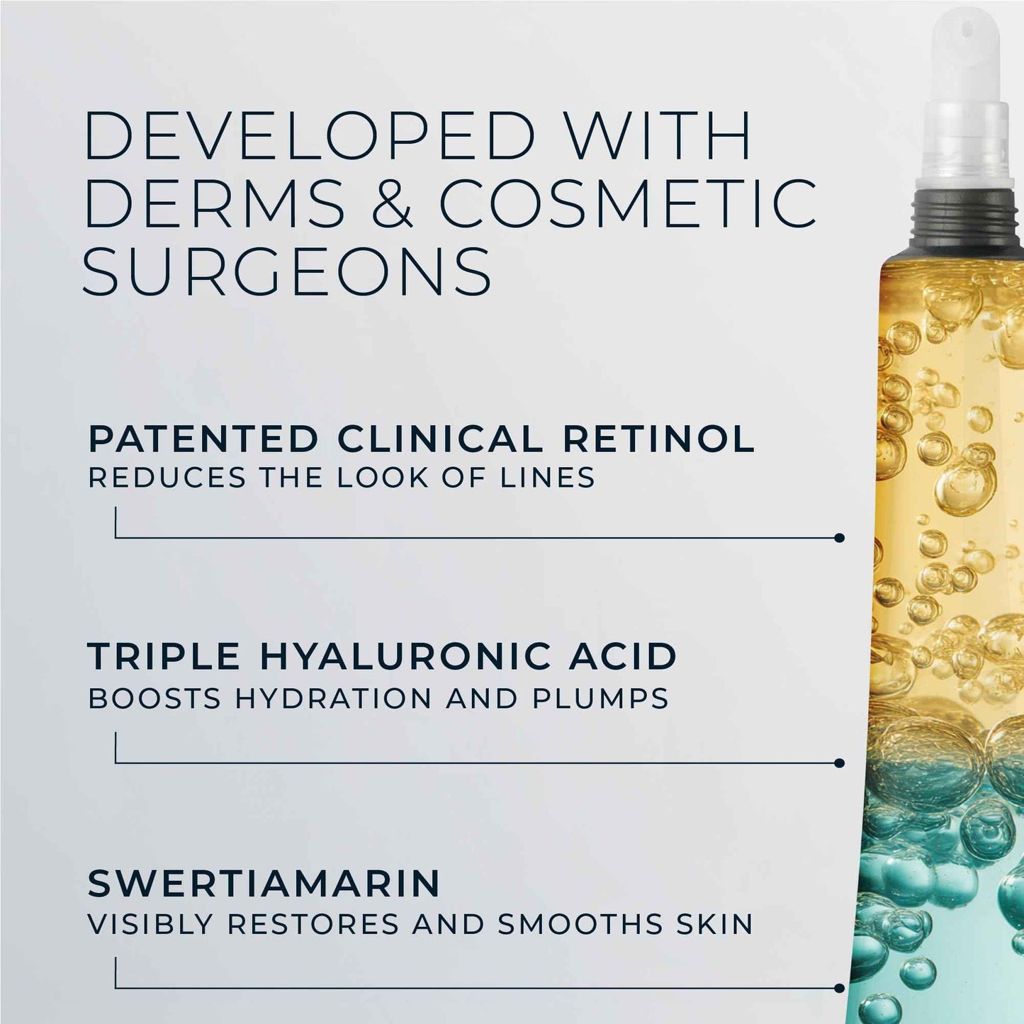 RoC Derm Correxion Fill + Treat Advanced Retinol Serum, Wrinkle Filler Treatment with Hyaluronic Acid for Crow's Feet, 11 Wrinkles, & Laugh Lines, (.5 fl oz) with Retinol Packette (Packaging May Vary)