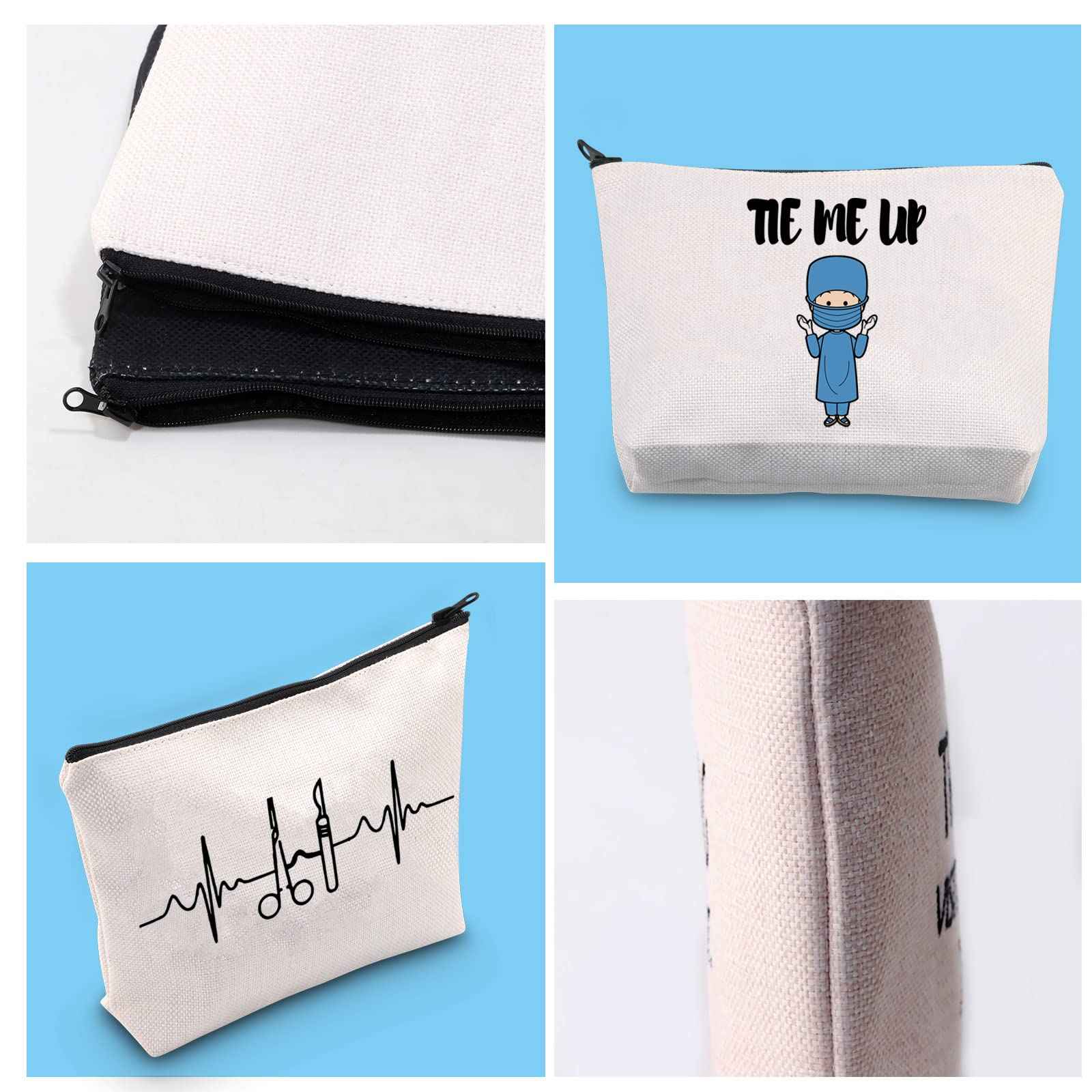 GJTIM Funny Surgical Tech Gift Tie Me Up Zipper Pouch Makeup Bag for Surgeon (Tie Me Up bag)