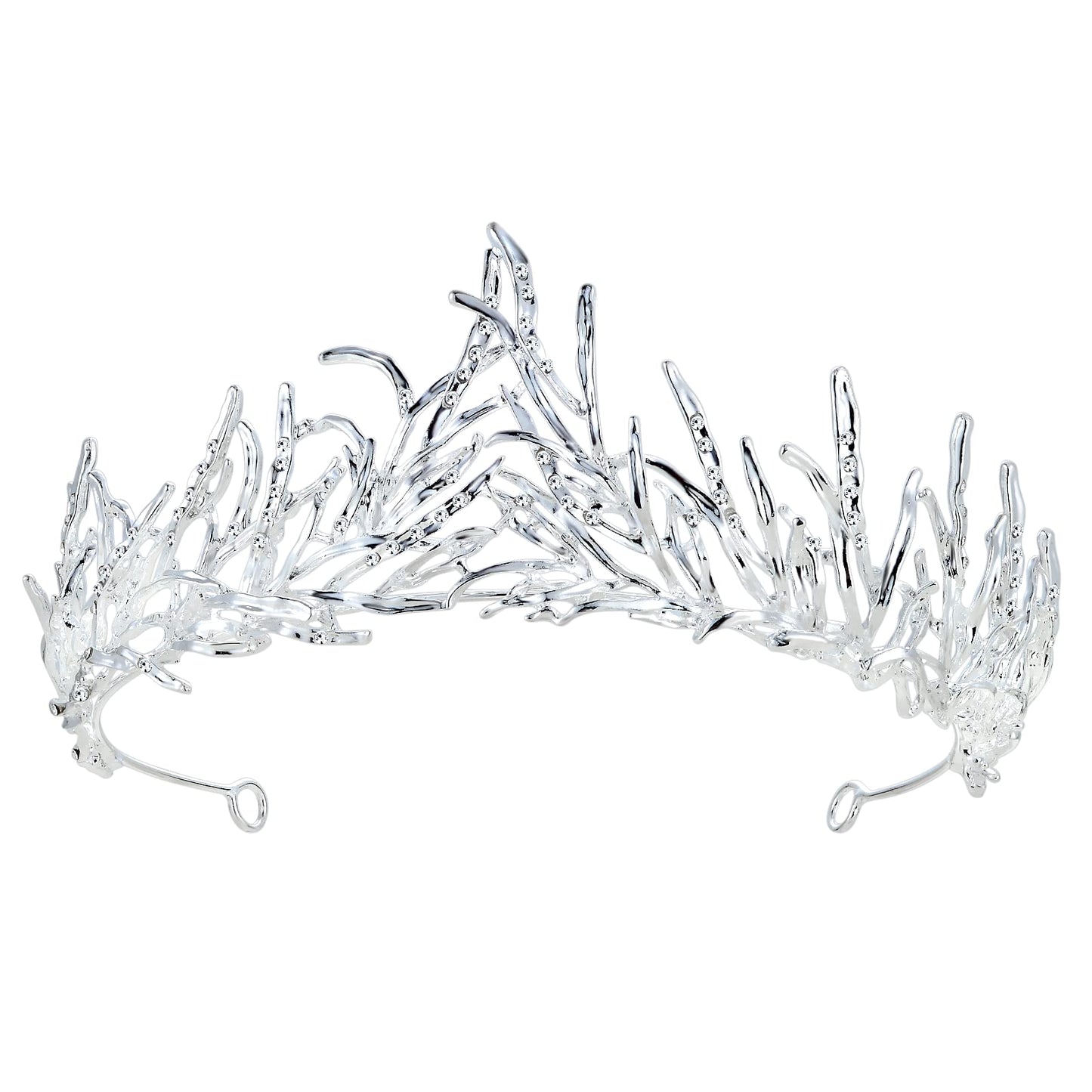 Icicles Crown Princess Tiaras,Crystal Bride Wedding Hair Head Band Ballerinas Nutcracker show for Cosplay