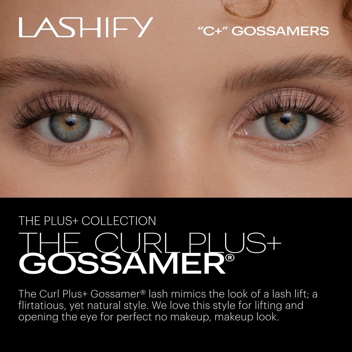 Lashify Curl Plus+ 10mm Gossamer Eyelash Extensions Refill in Black, Easy DIY False Lashes for the Most Delicate, Natural and Long Lasting Look