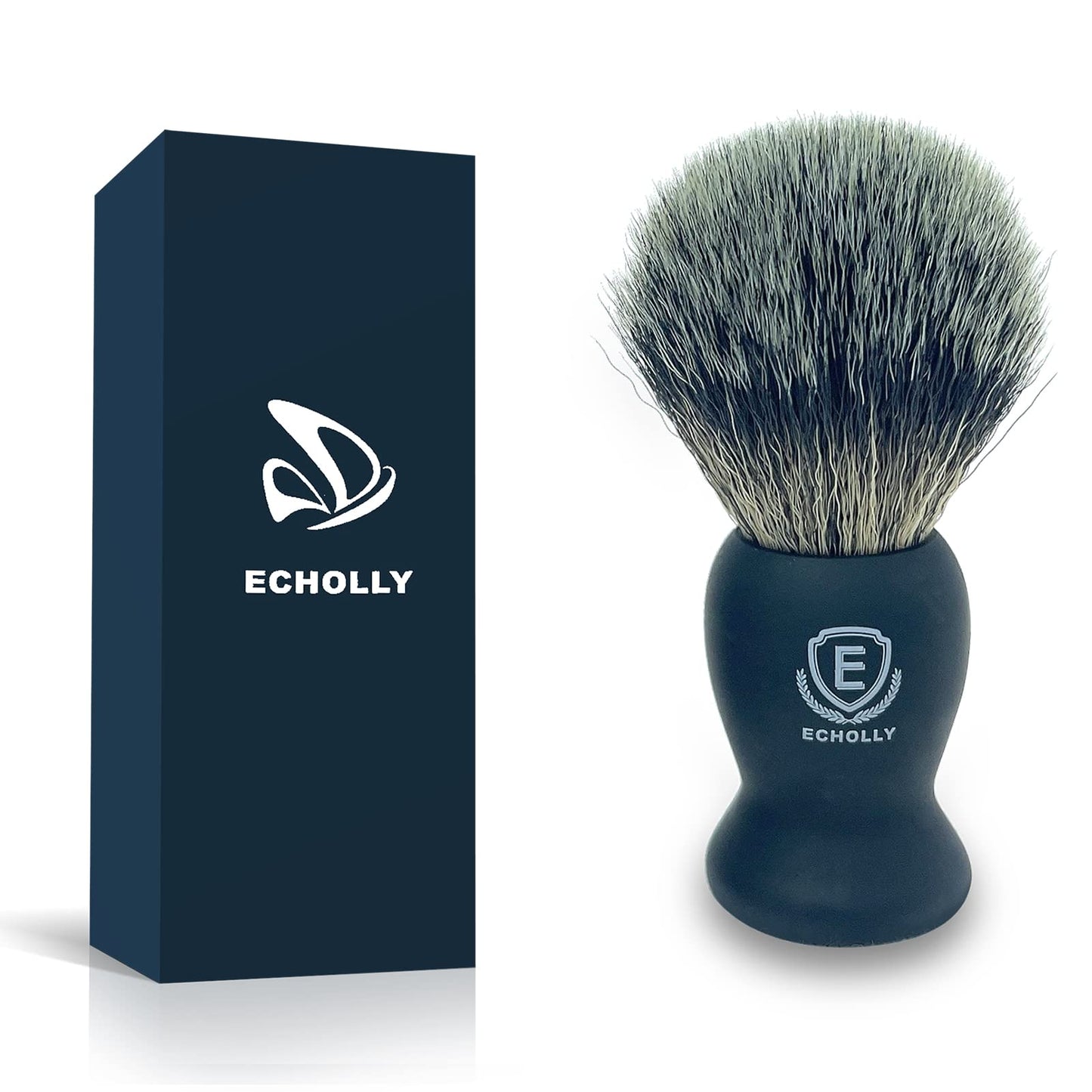 Luxury Shaving Brushes For Men by Echolly-Super Strong NO Shedding Bristle Shave Brushes for Men-Smooth Acrylic Handle Legacy Shave Brush-Rich and Fast Lather Shaving Cream Brush Fathers Day Gift