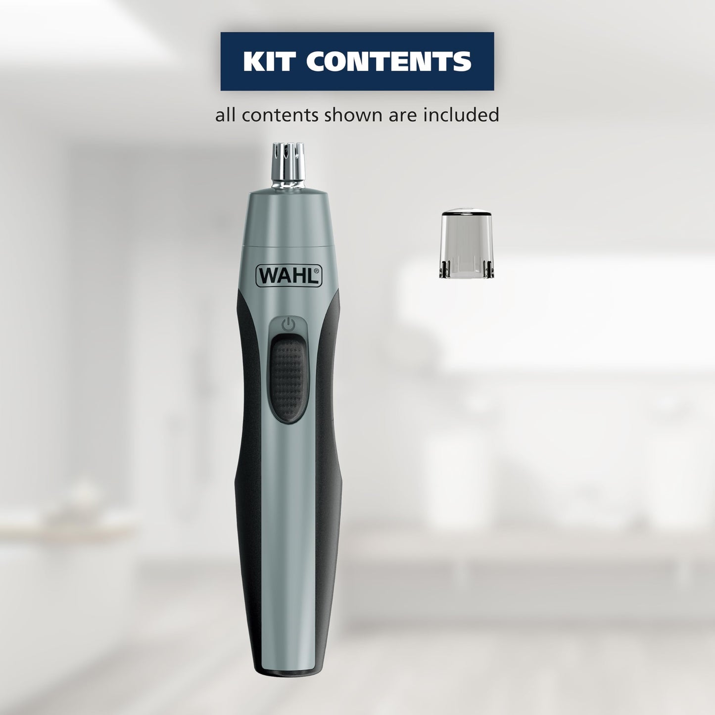 Wahl Clipper Battery Operated, Precision Ear and Nose Hair Trimmer for Men, Hygienic Nose Trimmer with Rinseable Blade for Easy Cleaning, Perfect for Travel – Model 3026462
