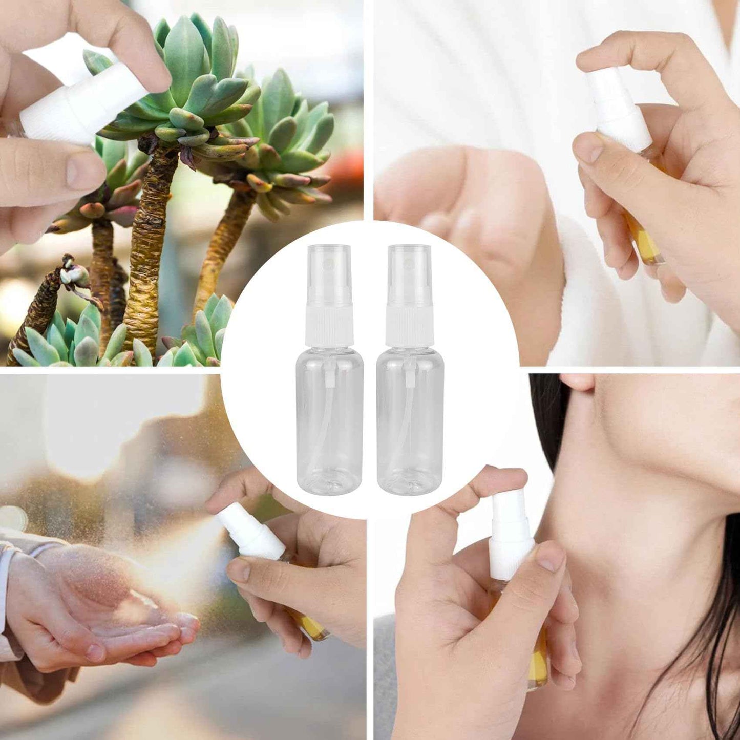 GAADSKCER 2 Pack Spray Bottle, 1 oz/30ml Small Plastic Spray Bottles, Travel Size Spray Bottle, Fine Mist Spray Bottles (2)