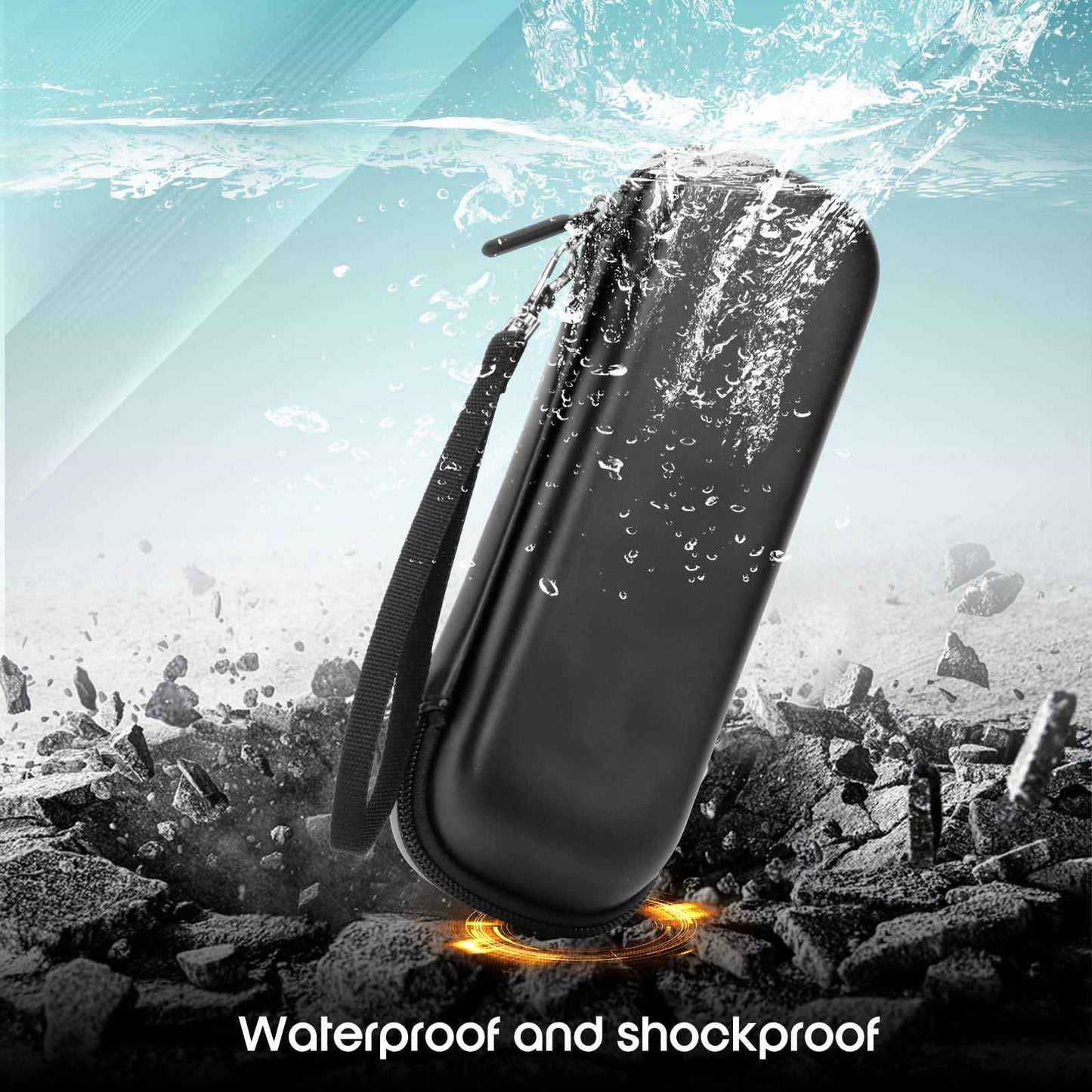 SnawikiBag Toothbrush Travel Case Compatible with Oral-B Pro 1000 3000 5000 7000 7500 9600/ for Philips/for Sonicare/for ProtectiveClean 4100 5100 6500 7500 Electric Toothbrush (Only Case-Black/Gray)