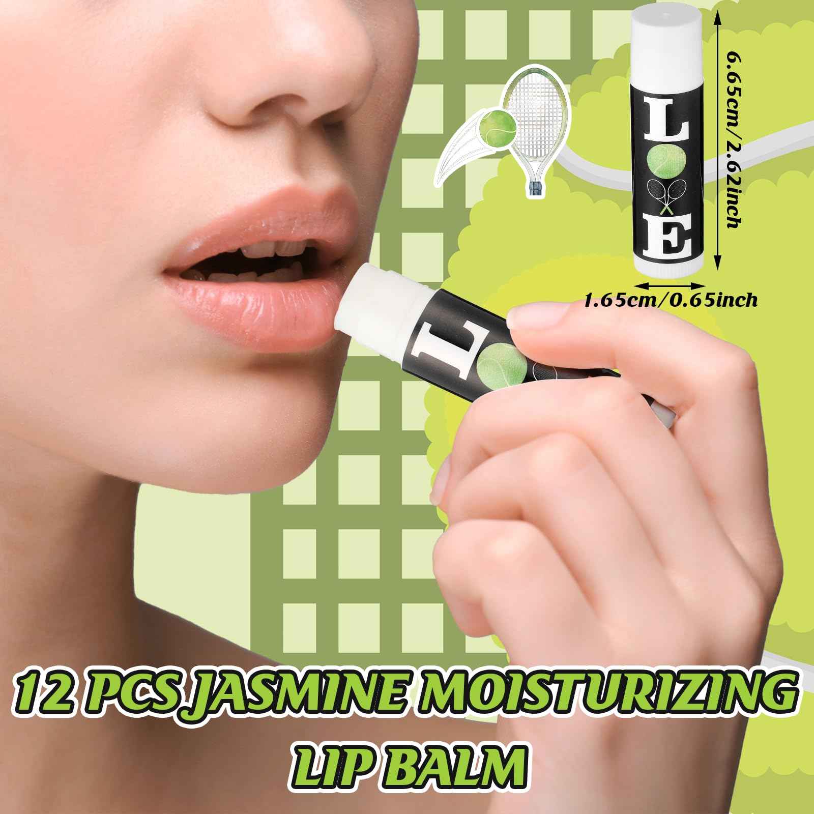 Dansib 60 Pcs Tennis Lover Gifts Set Tennis Party Supplies Include 12 Makeup Bag 12 Hair Scrunchies 12 Charm Bracelets 12 Lipstick and 12 Lipstick Holder Keychain for Female Athletes