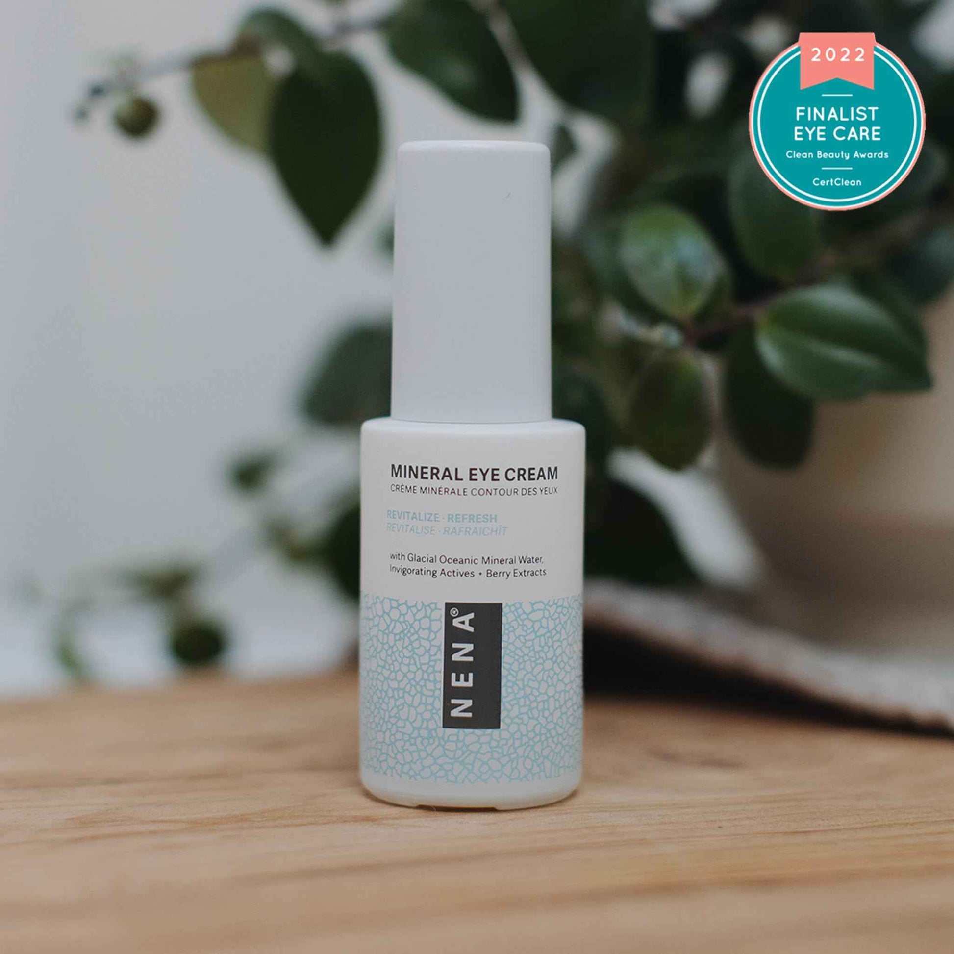 NENA Skincare Mineral Eye Cream - Hydrating Under Eye Cream for Dark Circles - Reduces Appearance of Puffiness with Canadian Glacial Water - 0.5 oz.