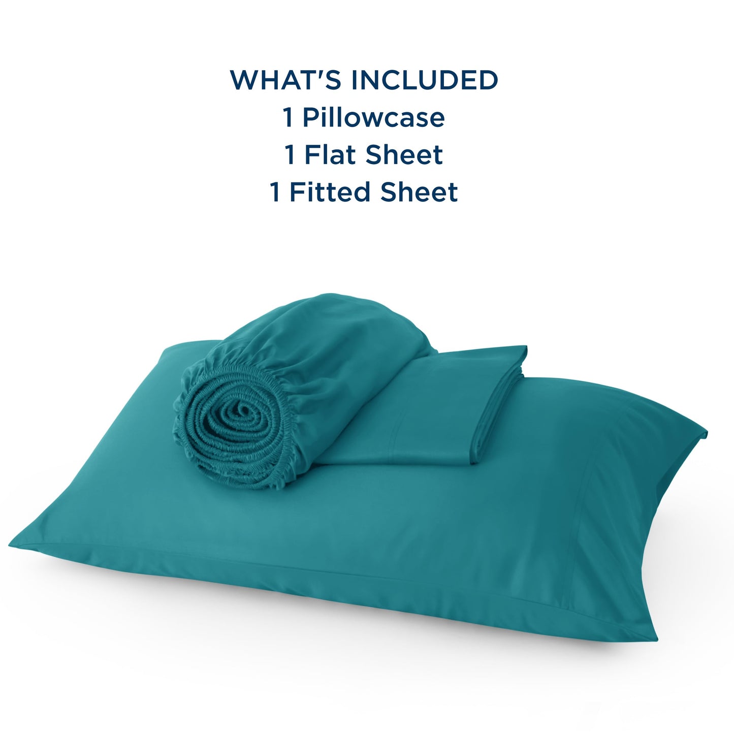 Bedsure Twin Sheets Set, Cooling Sheets Twin Size Bed Set, Rayon Derived from Bamboo, Twin Size Sheets, Breathable & Soft Bed Sheets, Hotel Luxury Silky Bedding Sheets & Pillowcases, Turquoise