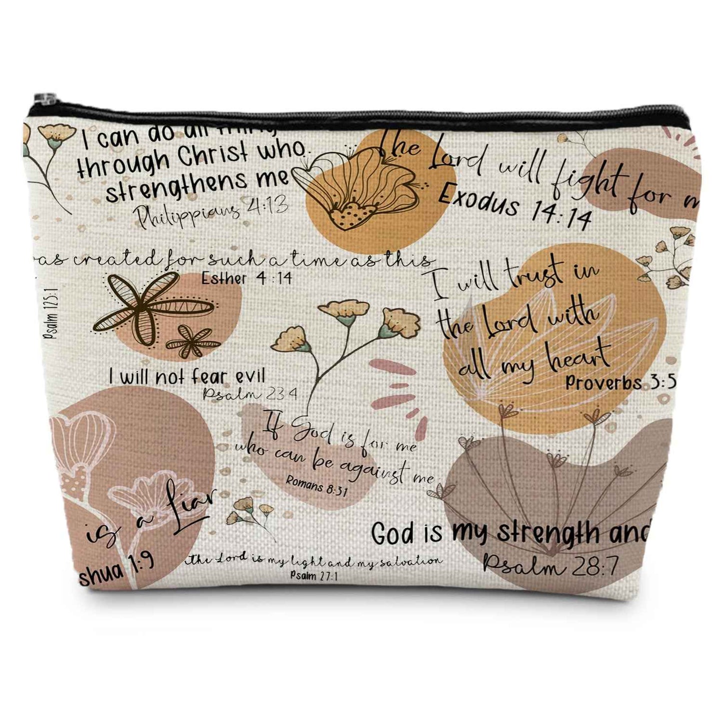 ignytiger Christian Bible Verse Scripture Gifts for Women Makeup Pouch Bag Cosmetic Bags for Women